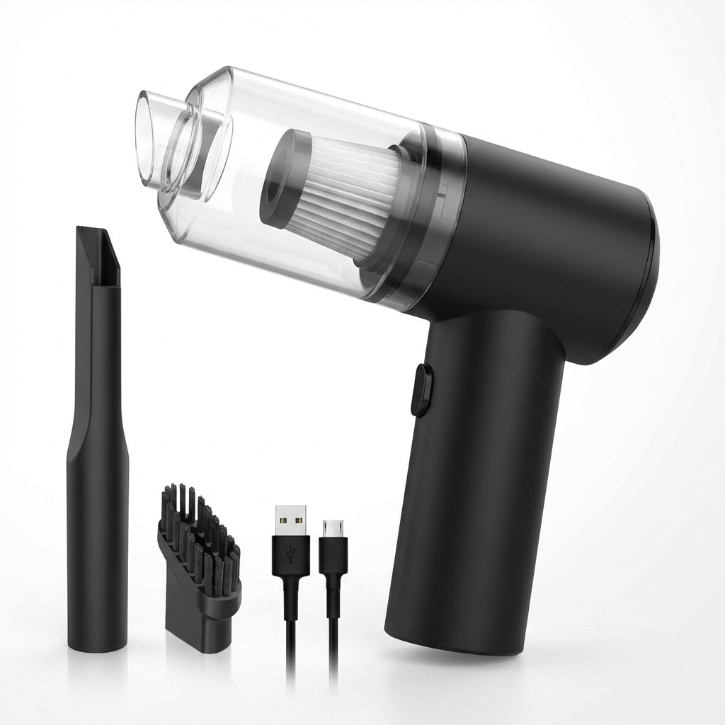 Aspiradora y Sopladora Portátil para Hogar y Vehículos